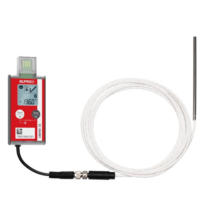 Pt100-Sonde für Trockeneisanwendungen (M8-Stecker)